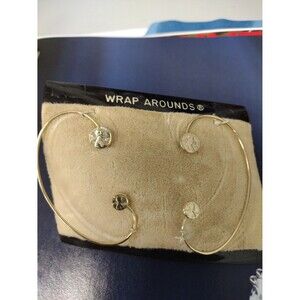 Ear Wraps Ear Cuffs Goldtone with Coin Accents